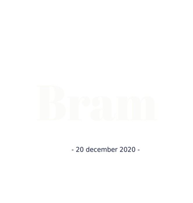 Eenvoudig gevouwen geboortekaartje met holografisch doorzichtige foliedruk