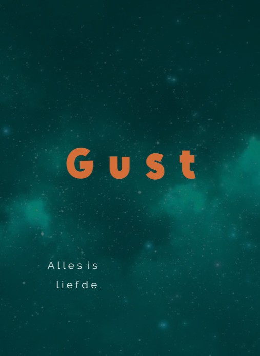 Geboortekaartje met groene hemel