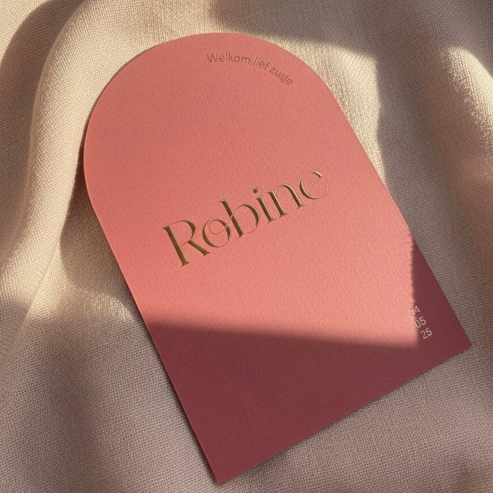 Geboortekaartje in bijzondere vorm voor Robine