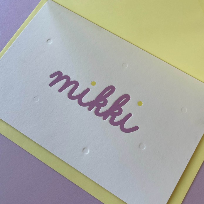 Geboortekaartje Mikki – zomers en vrolijk in pastelkleuren