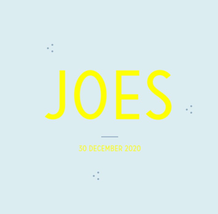 Hip kleurrijk geboortekaartje voor jongen