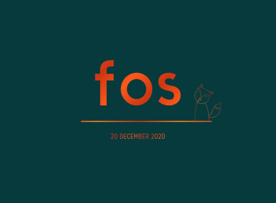 Jongens geboortekaartje met vosje in koperfolie