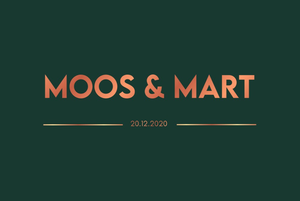 Modern tweeling geboortekaartje in de kleur donkergroen met folie namen