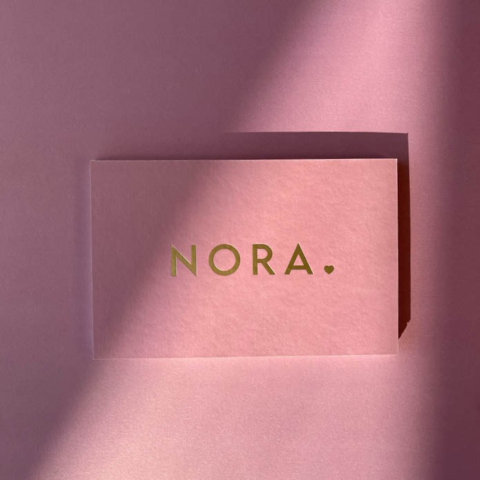 Hip geboortekaartje met foliedruk in letterpress