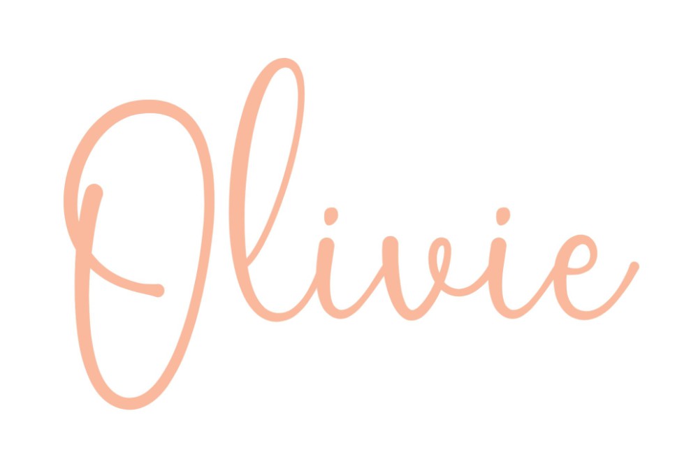 Luxe diepdruk geboortekaartje Olivie – stijlvol minimalistisch met zachte perziktint