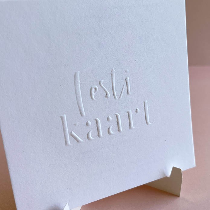 Staal reliëfdruk verhoogd