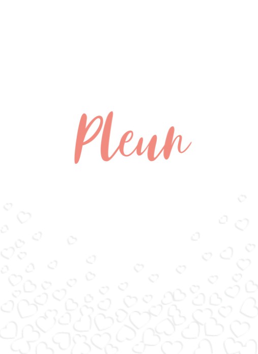 Sereen geboortekaartje wit met hartjes verhoogd gedrukt - zonder foliedruk