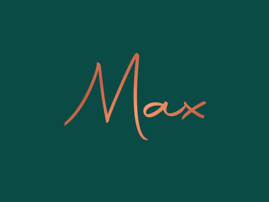 Stoer geboortekaartje groen met koper matte naam in modern lettertype