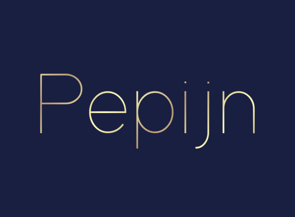 Strak, minimalistisch geboortekaartje met de naam in goudfolie