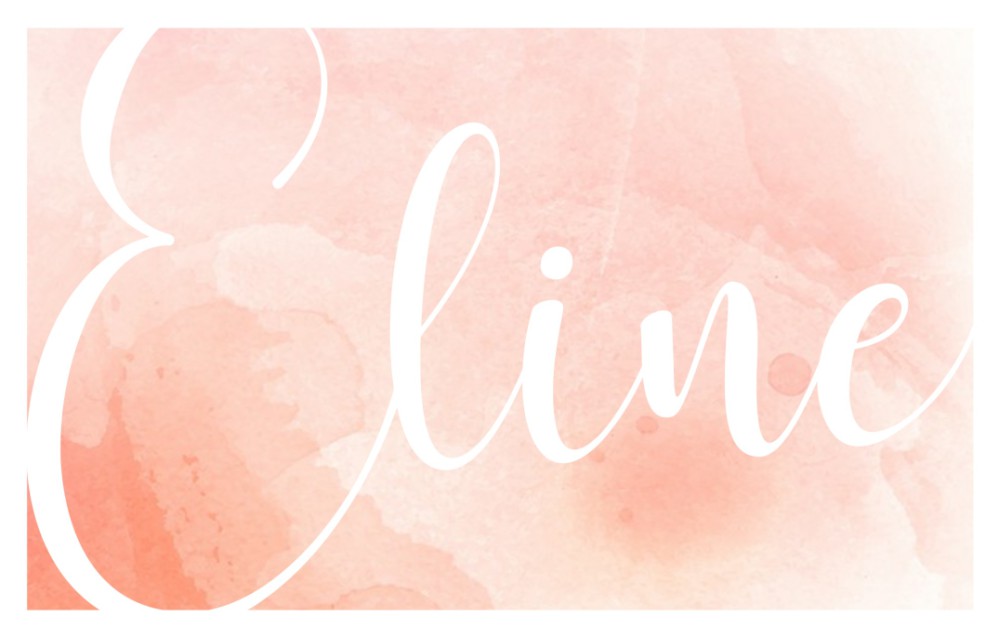 Romantisch waterverf geboortekaartje kalligrafie