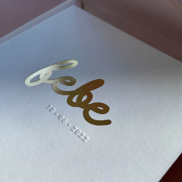 Geboortekaartjes blinddruk