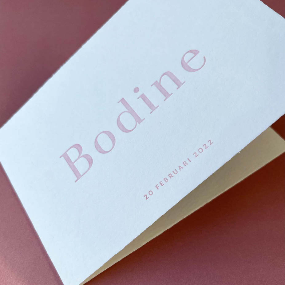 Oud Hollands + letterpress | Maatwerk