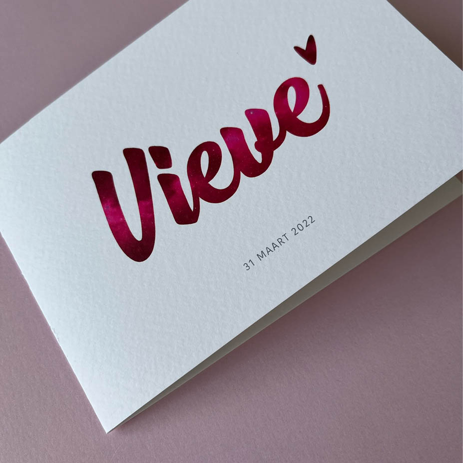 Reliëfpapier + print | Maatwerk