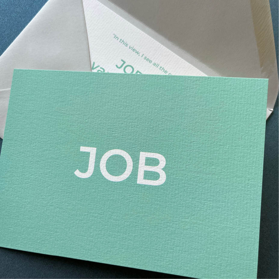 Structuurpapier + print | Origineel kaartje Julie