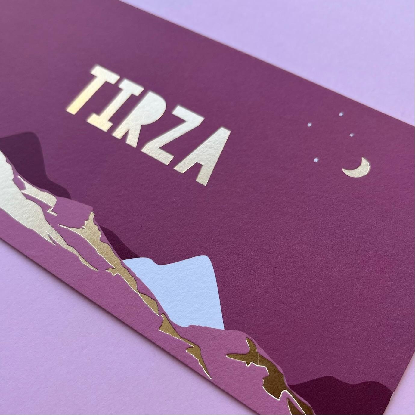 Tirza gedrukt met foliedruk op Multiloft